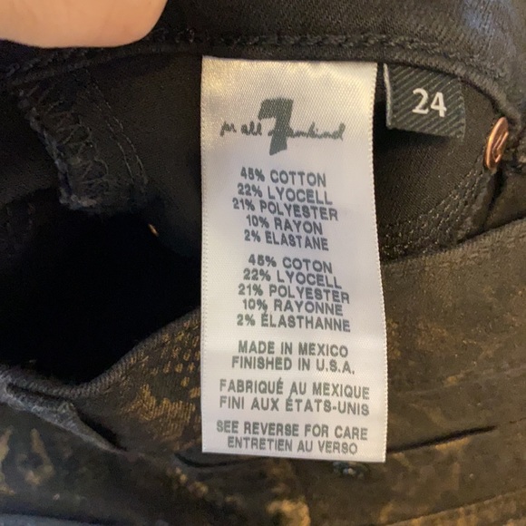 7 for All Mankind snake print high waist skinny - Picture 4 of 6